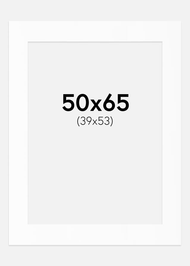 Паспарту Бял Стандарт (Бяло Ядро) 50x65 cm (39x53)