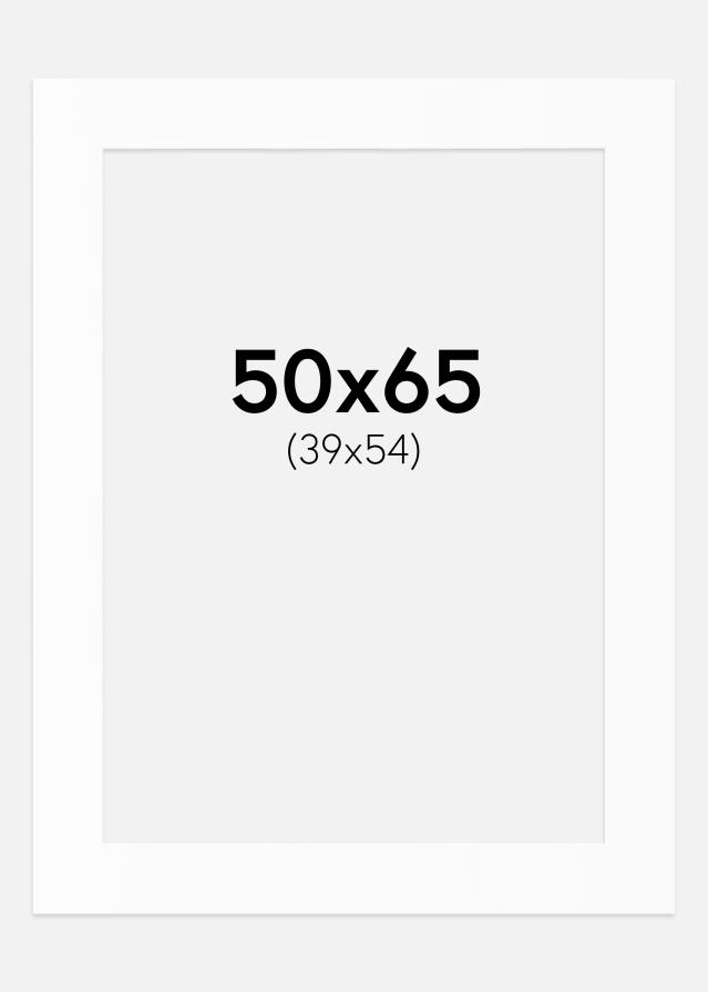 Паспарту Бял Стандарт (Бяло Ядро) 50x65 cm (39x54)