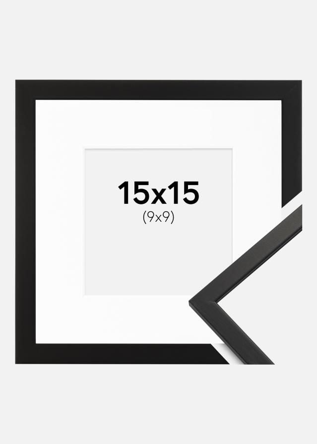 Рамка Edsbyn Черно 15x15 cm - Паспарту бяло 10x10 cm