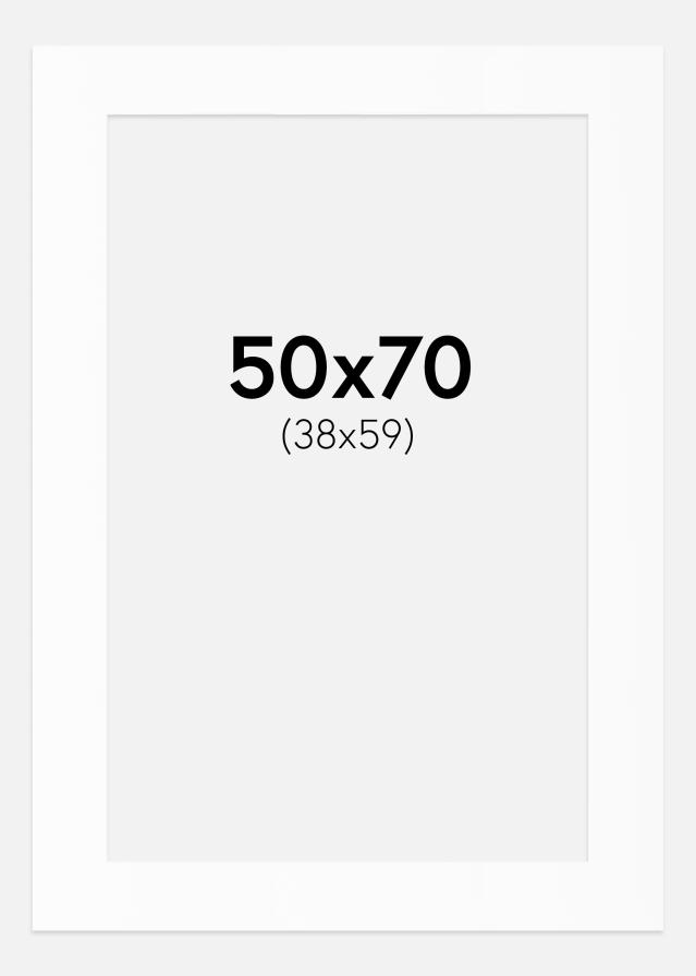 Паспарту Бял Стандарт (Бяло Ядро) 50x70 cm (38x59)