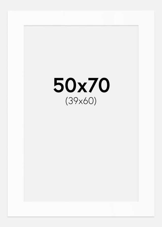 Паспарту Бял Стандарт (Бяло Ядро) 50x70 cm (39x60)