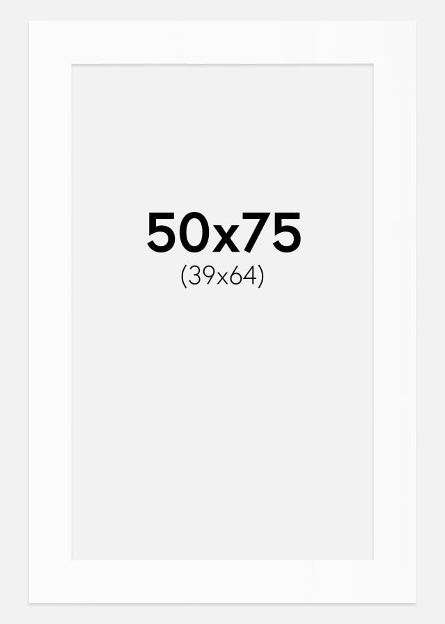 Паспарту Бял Стандарт (Бяло Ядро) 50x75 cm (39x64)