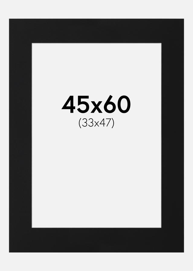 Паспарту Черен Стандарт (Бяло Ядро) 45x60 cm (33x47)