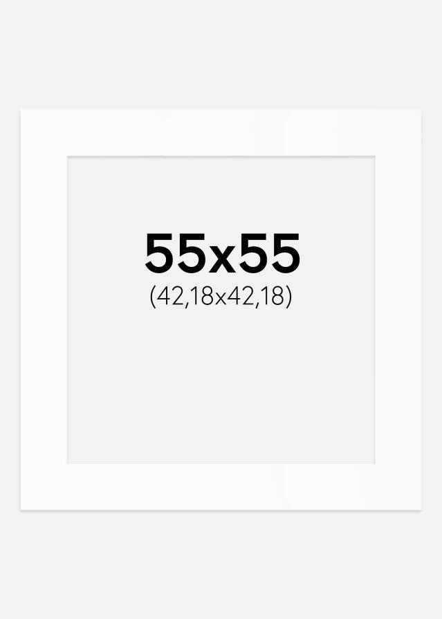 Паспарту Бял Стандарт (Бяло Ядро) 55x55 cm (42,18x42,18)