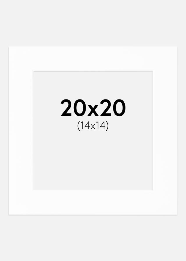 Паспарту Canson бяло Бяло ядро 20x20 cm (14x14)