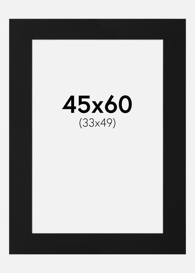 Паспарту Черен Стандарт (Бяло Ядро) 45x60 cm (33x49)