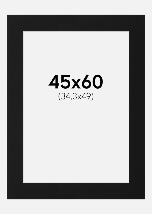 Паспарту Черен Стандарт (Бяло Ядро) 45x60 cm (34,3x49)