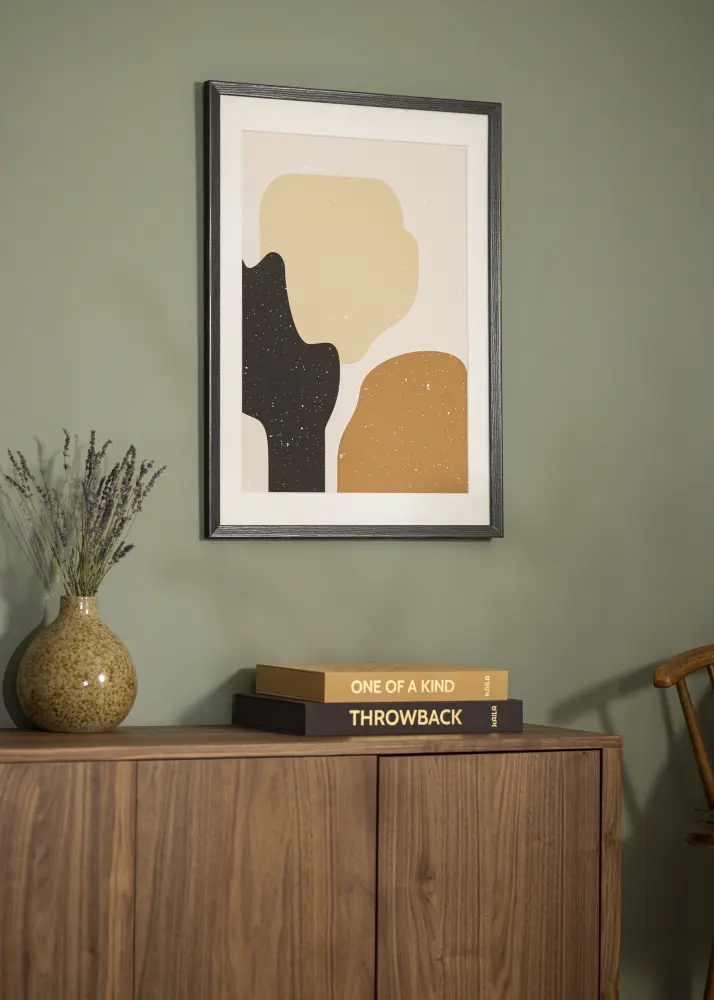 Рамка Fiorito Тъмно сиво 40x50 cm - Паспарту бяло 28x35 cm