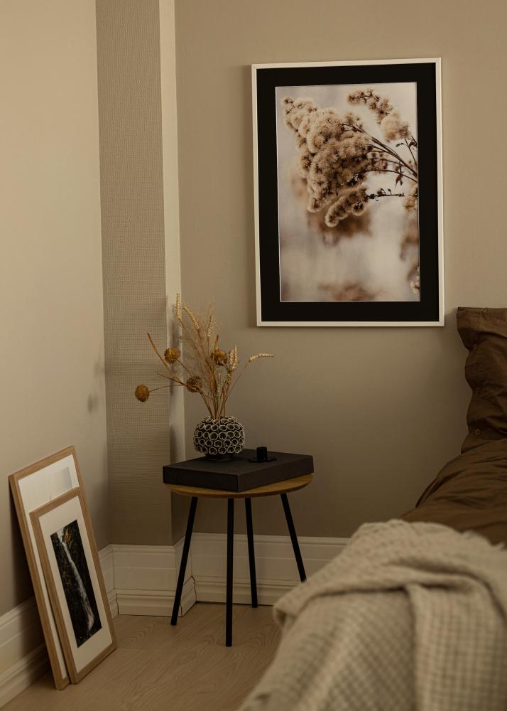 Рамка E-Line бяло 30x40 cm - Паспарту Черно 20x28 cm