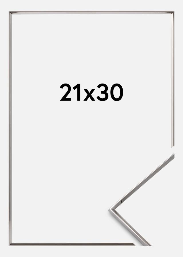 Рамка Гладка Метал Сребро 21x30 cm
