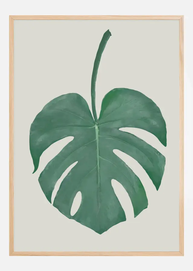 Monstera Aqua Постер