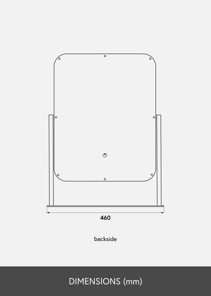 KAILA Козметично огледало III бяло - 45x60 cm