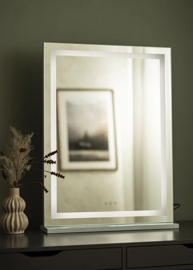 KAILA Козметично огледало Base Vertical LED бяло 80x60 cm