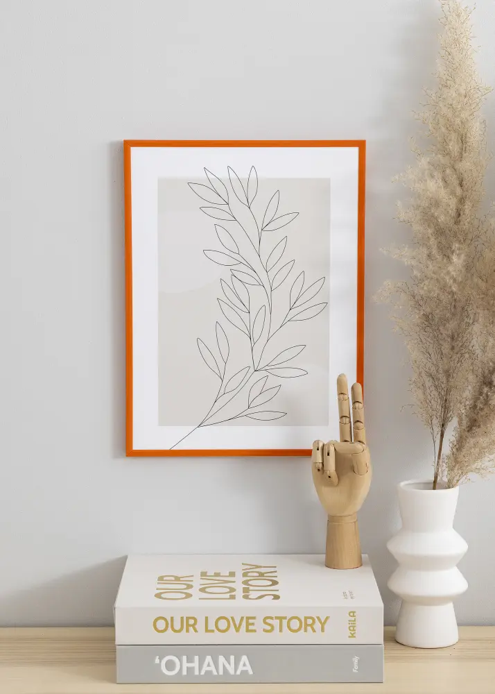 Рамка New Lifestyle Оранжево 30x40 cm - Паспарту Черно 21x30 cm