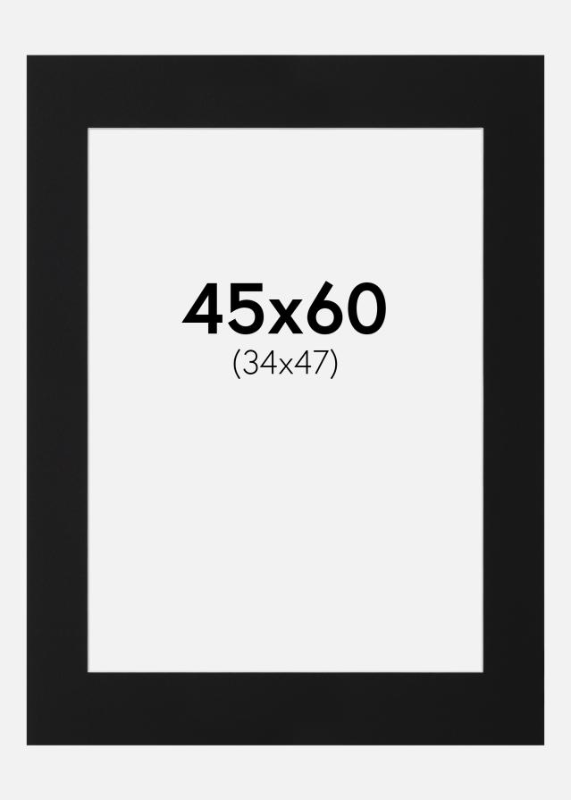 Паспарту Черен Стандарт (Бяло Ядро) 45x60 cm (34x47)