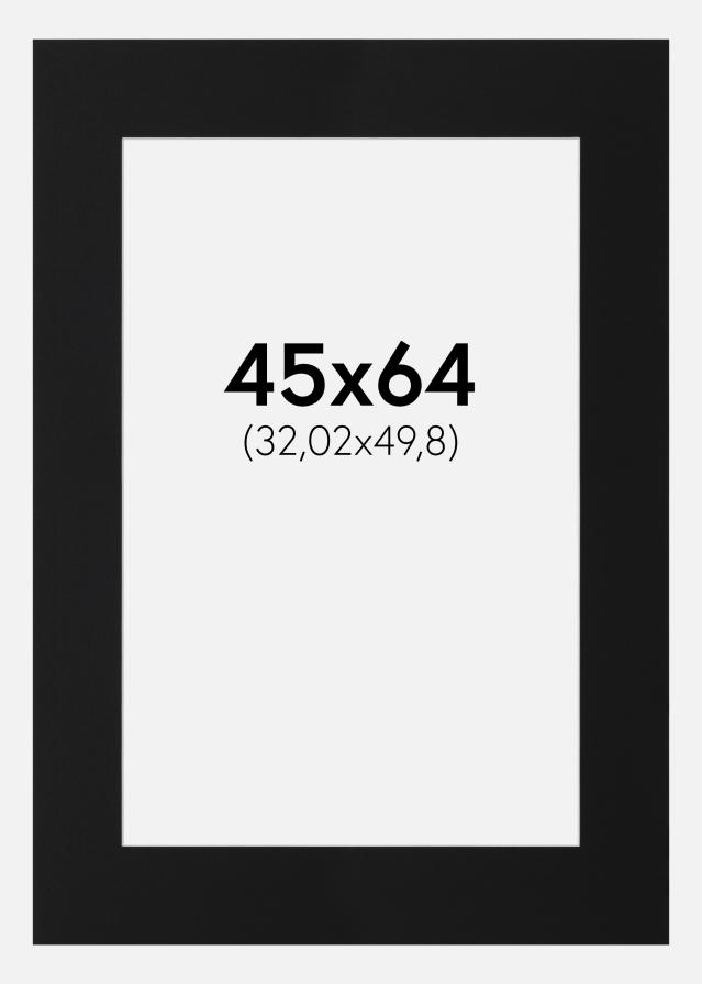 Паспарту Черен Стандарт (Бяло Ядро) 45x64 cm (32,02x49,8)