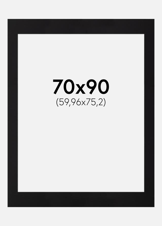 Паспарту Черно Стандартен Бяло ядро 70x90 cm (59,96x75,2)