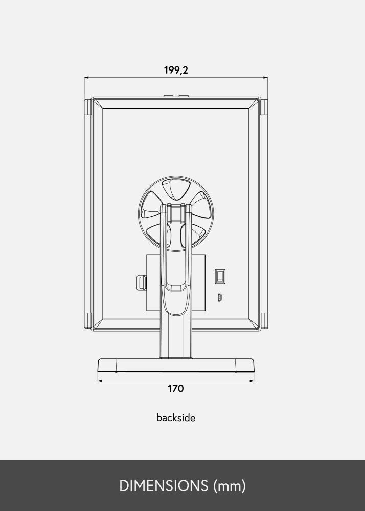 KAILA Козметично огледало Fold II Черно - 38x25 cm