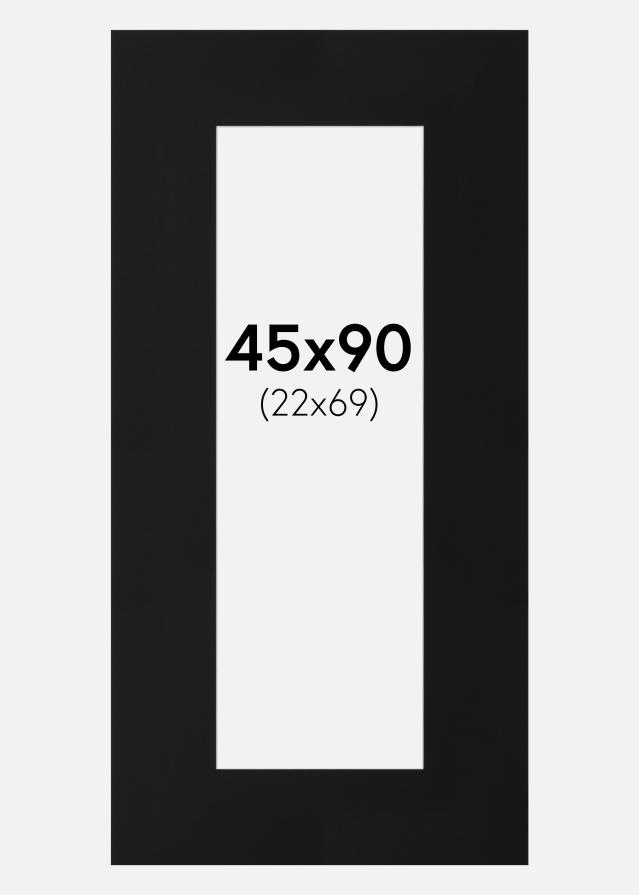 Паспарту Черен Стандарт (Бяло Ядро) 45x90 cm (22x69)