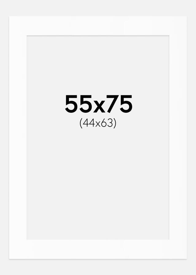 Паспарту Бял Стандарт (Бяло Ядро) 55x75 cm (44x63)
