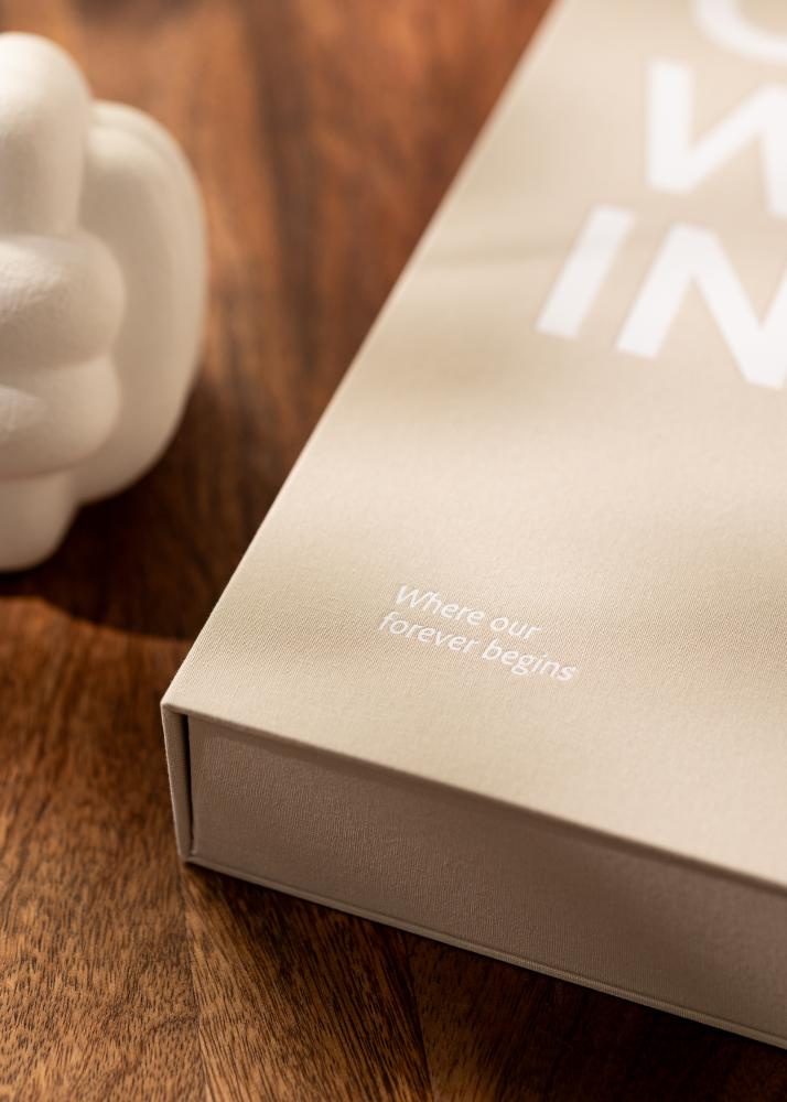 KAILA OUR WEDDING Creme - Coffee Table Photo Album (60 Черни Страници)