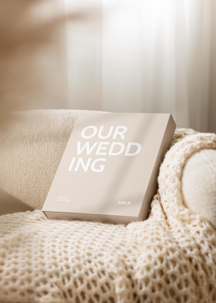 KAILA OUR WEDDING Creme - Coffee Table Photo Album (60 Черни Страници)