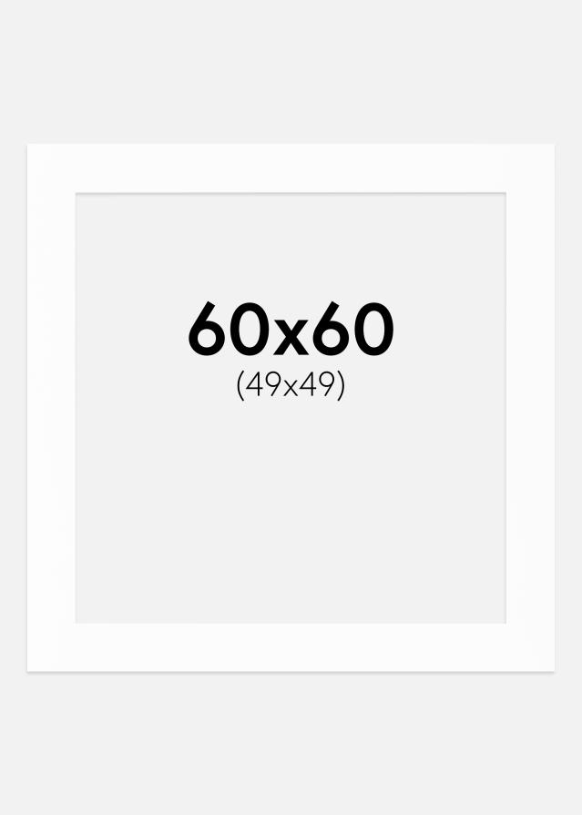 Паспарту Canson бяло Бяло ядро 60x60 cm (49x49)