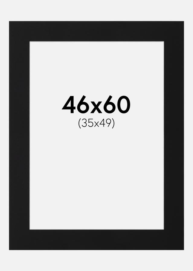 Паспарту Черен Стандарт (Бяло Ядро) 46x60 cm (35x49)