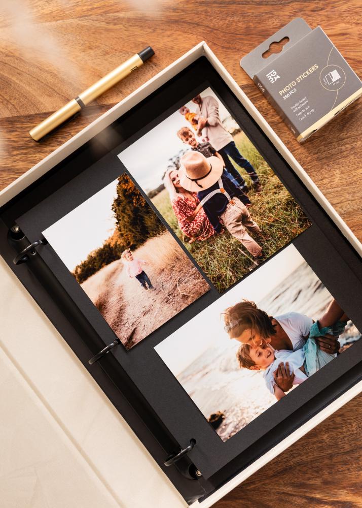 KAILA OUR WEDDING Creme - Coffee Table Photo Album (60 Черни Страници)