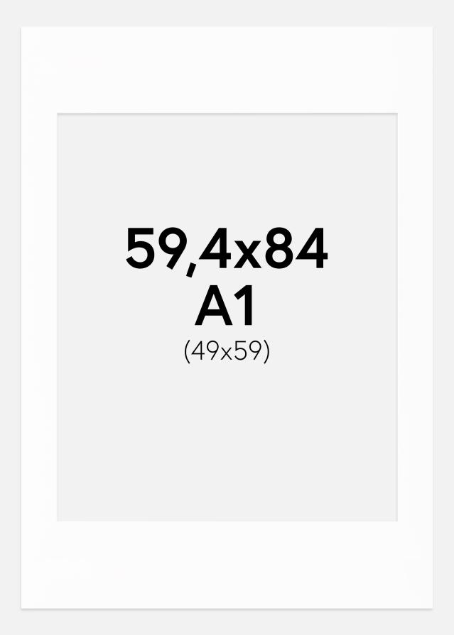 Паспарту Canson бяло Бяло ядро 59,4x84 cm (A1) (49x59)