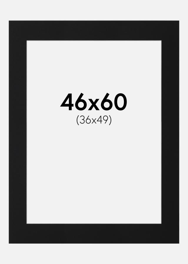 Паспарту Черен Стандарт (Бяло Ядро) 46x60 cm (36x49)