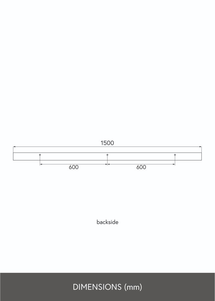 KAILA Поставка за картини Черна 150 cm