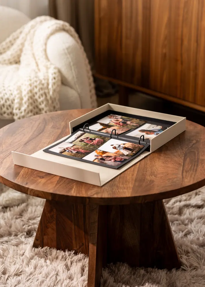 KAILA OUR WEDDING Creme - Coffee Table Photo Album (60 Черни Страници)
