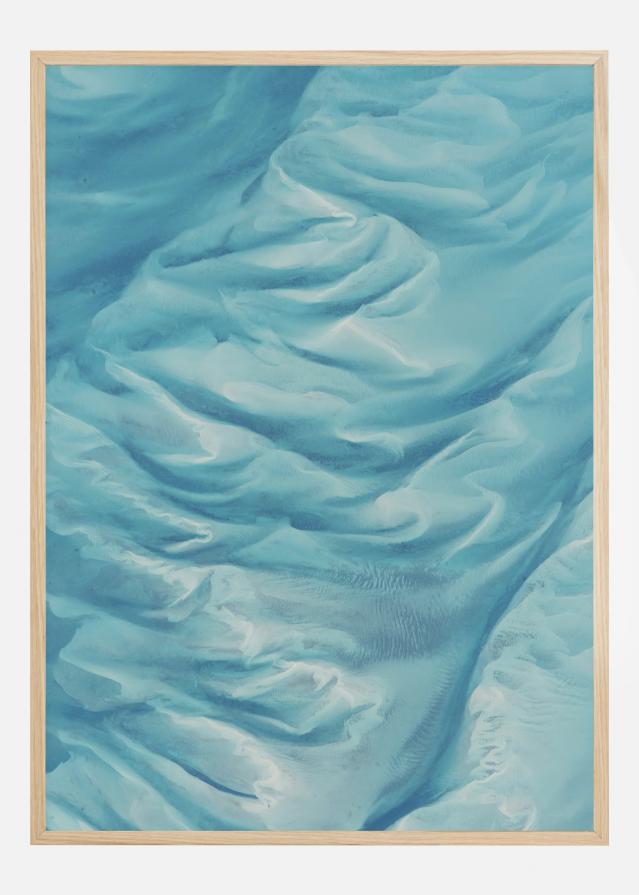 Blue Wave Art Постер