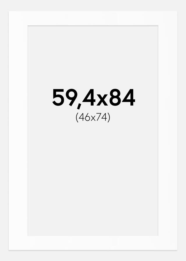 Паспарту Бял Стандарт (Бяло Ядро) 59,4x84 cm (46x74)