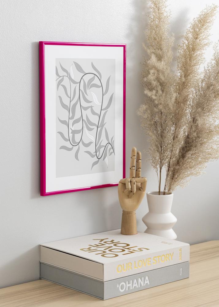 Рамка New Lifestyle Тъмно розово 30x40 cm - Паспарту Черно 18x27 cm