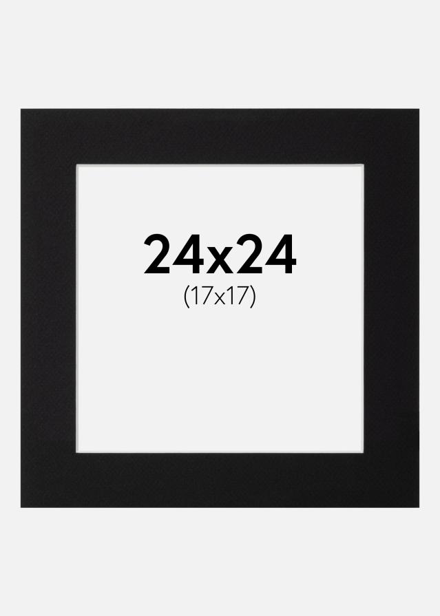 Паспарту Черно Стандартен Бяло ядро 24x24 cm (17x17)