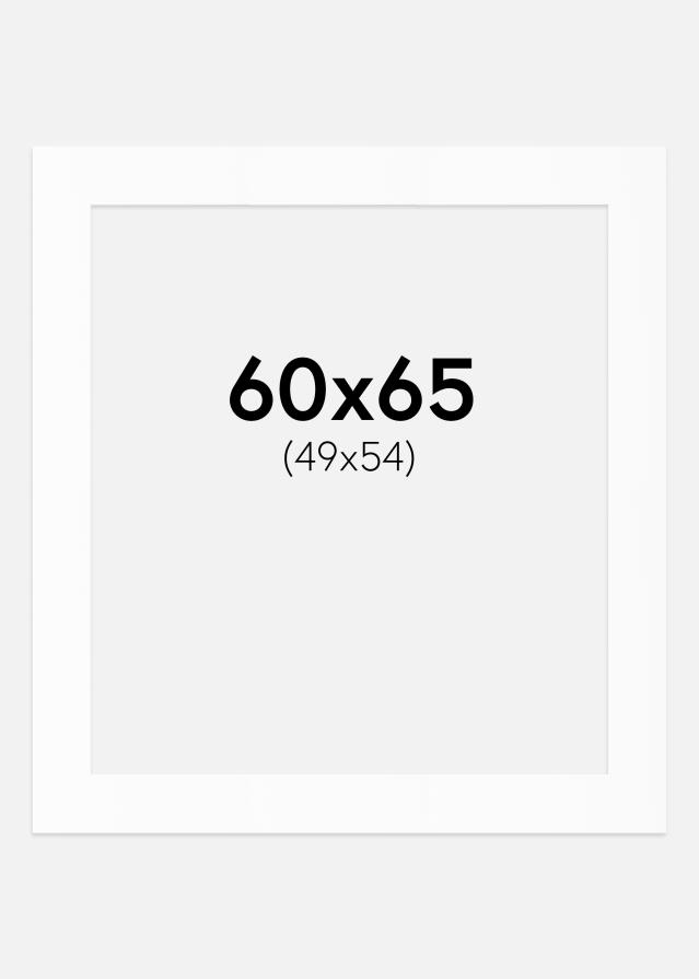 Паспарту Бял Стандарт (Бяло Ядро) 60x65 cm (49x54)
