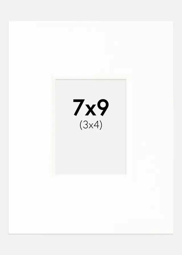 Паспарту Canson бяло Бяло ядро 7x9 cm (3x4)