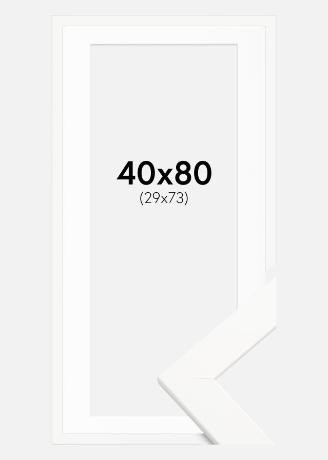 Рамка Trendline бяло 40x80 cm - Паспарту бяло 30x74 cm