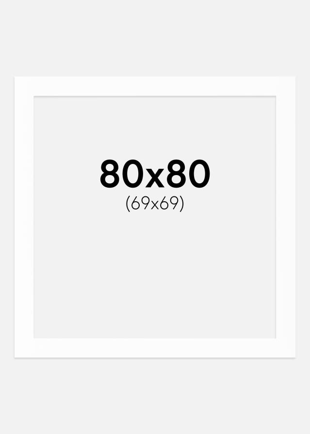 Паспарту бяло Бяло ядро 80x80 cm (69x69)