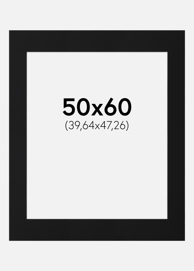 Паспарту Черен Стандарт (Бяло Ядро) 50x60 cm (39,64x47,26)