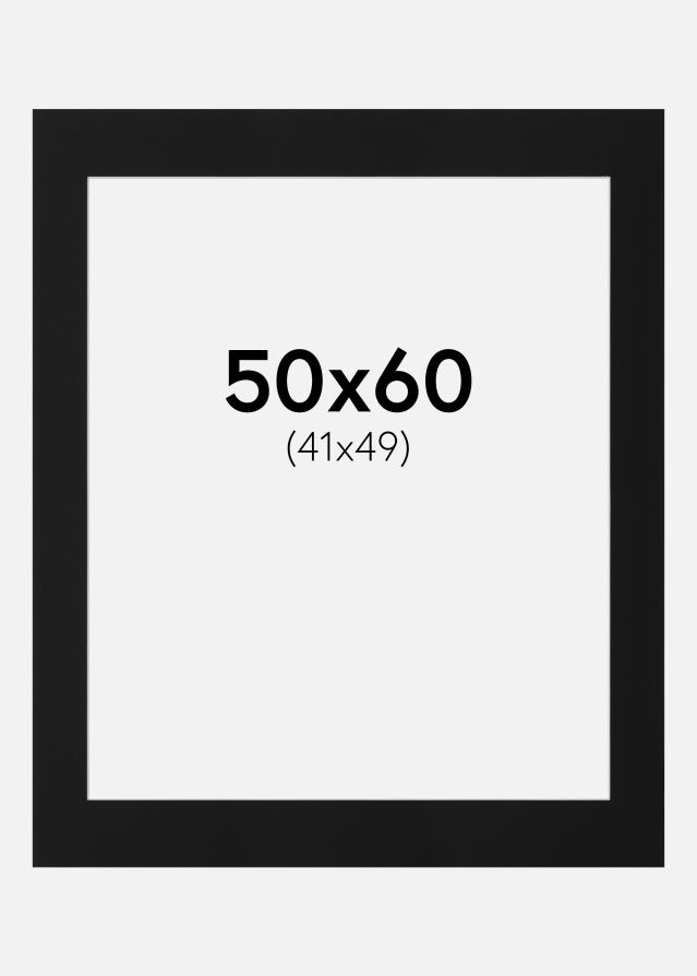 Паспарту Черен Стандарт (Бяло Ядро) 50x60 cm (41x49)