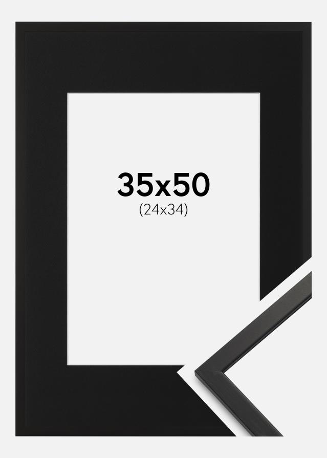 Рамка Edsbyn Черно 35x50 cm - Паспарту Черно 25x35 cm