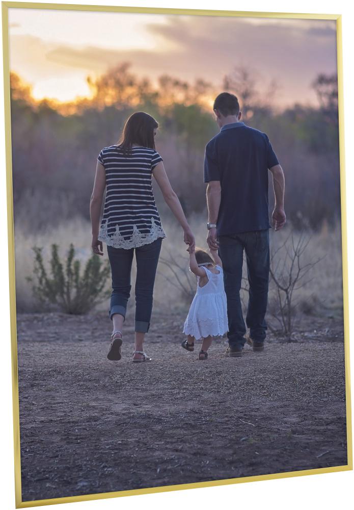 Рамка Постер Frame Aluminum Gold 70x100 cm - Паспарту Черно 59,4x84 cm (A1)