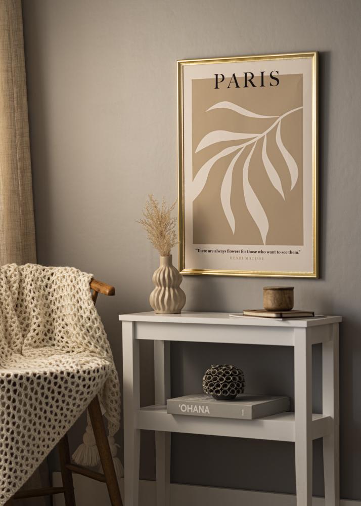 Рамка Gala Златно 30x40 cm - Паспарту бяло 21x29,7 cm (A4)