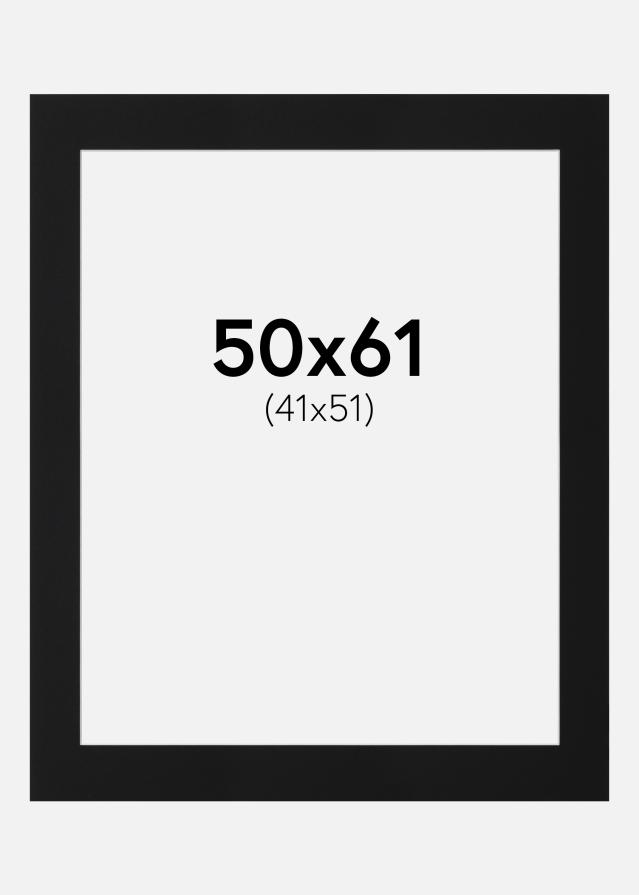 Паспарту Черен Стандарт (Бяло Ядро) 50x61 cm (41x51)