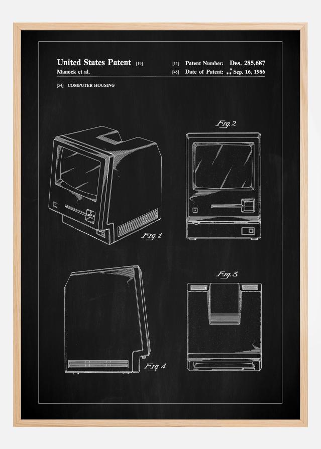Patent Print - First Macintosh - Black Постер