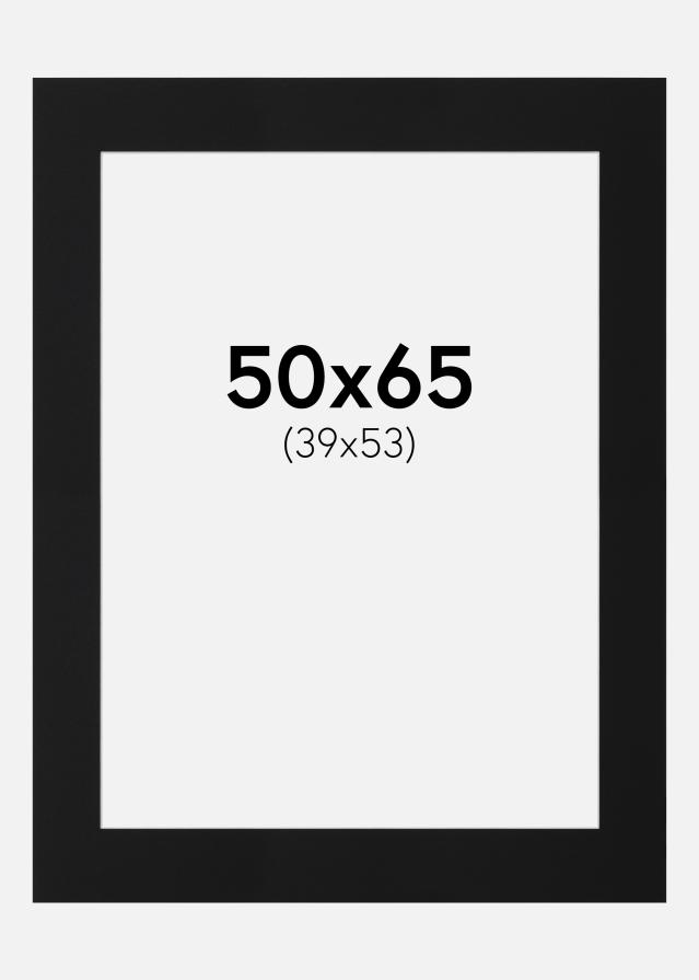Паспарту Черен Стандарт (Бяло Ядро) 50x65 cm (39x53)