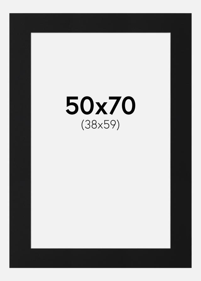 Паспарту Черен Стандарт (Бяло Ядро) 50x70 cm (38x59)